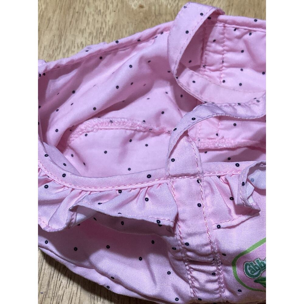 Cabbage Patch Cloth Baby Doll Carrier Double Handles Pink and black Polka Dots - Picture 3 of 7